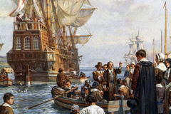 Pilgrim-Fathers-painting-Mayflower-Bernard-Gribble