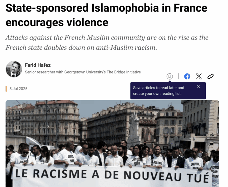 State-sponsored Islamophobia in France blamed for violence